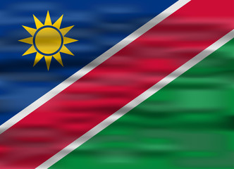 realistic flag namibia