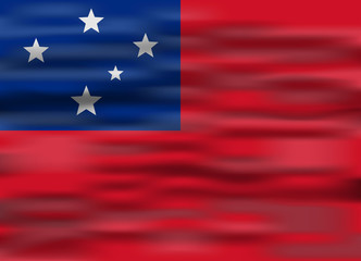 realistic flag samoa