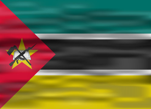 realistic flag mozambique