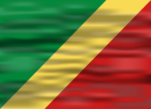 realistic flag republic congo