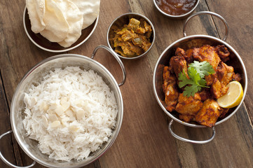 display of Indian food