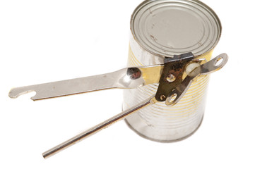 Unlabelled can and can opener