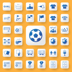 App icon soccer and sport Icons set. vector illustration.