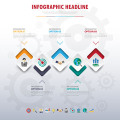 business Infographic Template. Data Visualization. Can be used f
