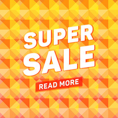 Super sale geometric polygonal poster with read more special off