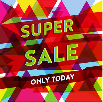 Super sale geometric polygonal poster with only today button spe