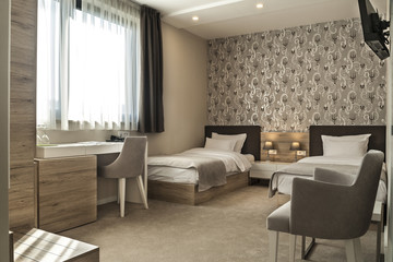 Comfortable hotel bedroom