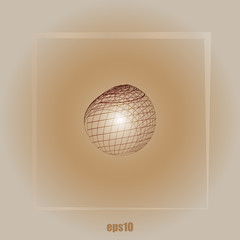 Wire-frame Design Element. Sphere