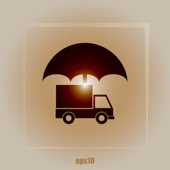 Cargo insurance icon