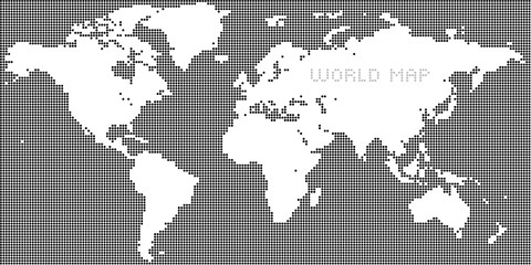Fototapeta premium Mapa świata - punkt ujemny (4x4px)