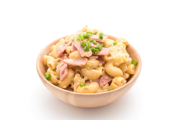 macaroni cheese and ham