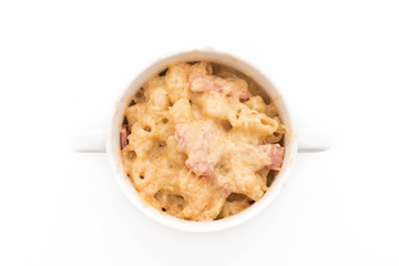 macaroni cheese and ham