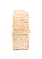whole wheat bread on white