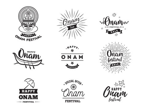 Happy onam festival vector illustration