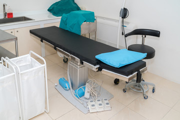 A hospital bed waiting the next patient.
