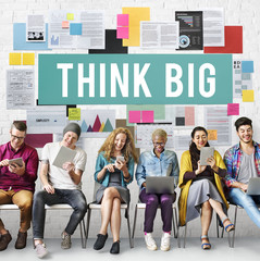 Think Big Attitude Inspiration Concept