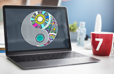 Yin Yang Balance Creativity Religion Concept