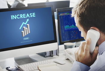 Increase Growth Rise Elevation Enlarge Expansion Concept