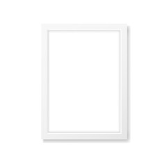 Rectangle realistic white frame mockup A4