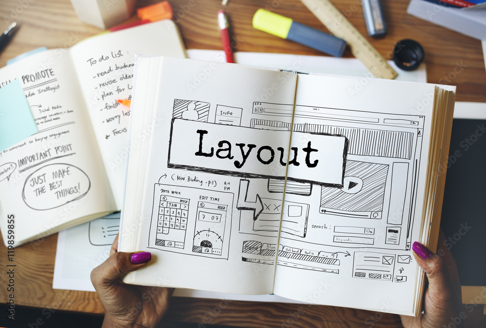 Poster layout template website design web concept