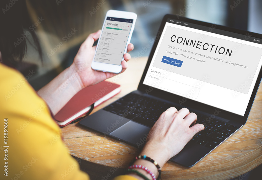 Aufkleber connection correspondence networking relation concept