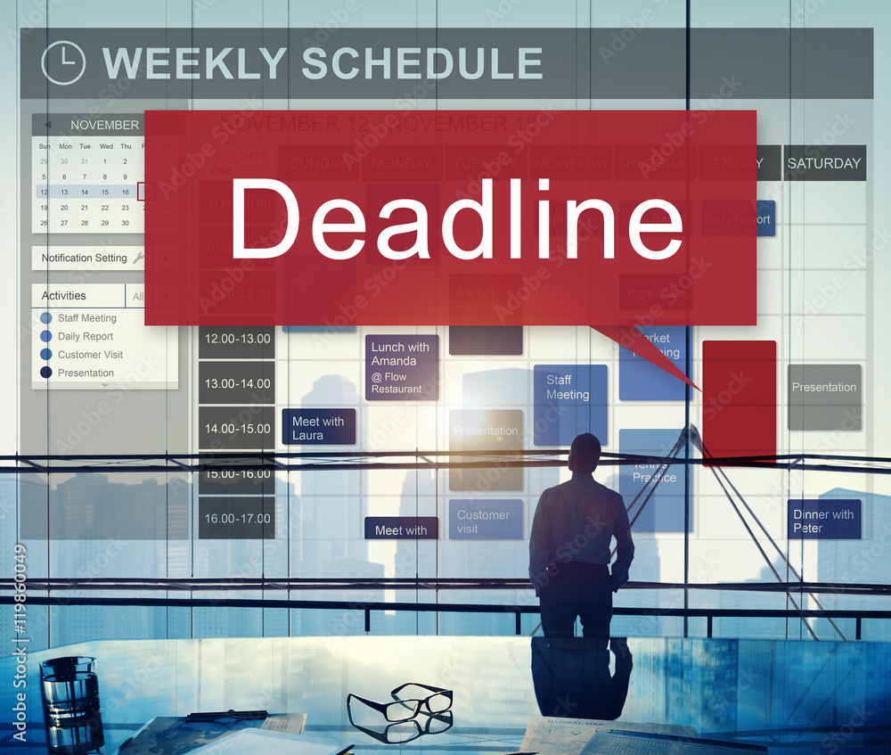 Poster deadline appointment final time the end countdown urgency concep