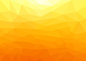 Orange abstract polygonal background.