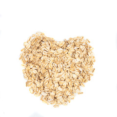 oat flakes in a shape of heart