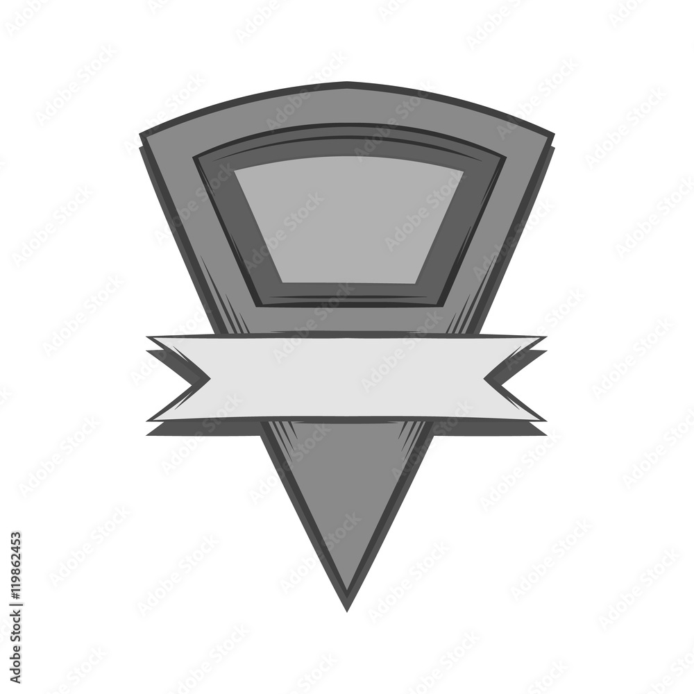 Poster triangular label icon in black monochrome style isolated on white background. design symbol. vector 