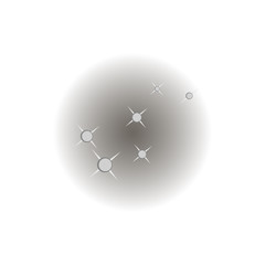 Nebula icon in black monochrome style isolated on white background. Space symbol. Vector illustration