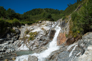 Hiking in Zillertal / Nice waterfall in the Tyrolean Alps