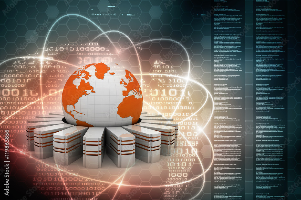 Aufkleber 3d rendering database storage illustration