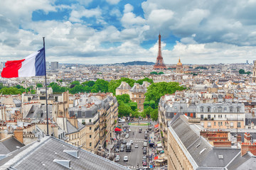 Beautiful panoramic view of Paris from the roof of the Pantheon. © BRIAN_KINNEY