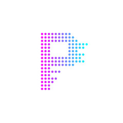 Letter P logo design,technology,electronics,digital logotype