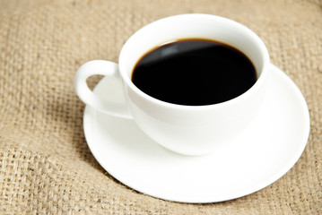 Hot Coffee on gunny-bag 