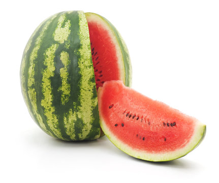 Watermelon and slice.