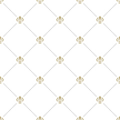 Naklejka premium Seamless Pattern With Royal Lily