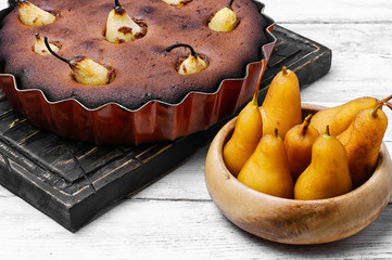 Cake with pear