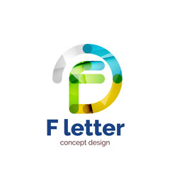 Vector letter concept logo template, abstract business icon