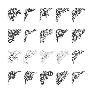 Corner vintage style collection. Decorative element