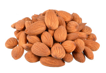 Almonds isolated on white