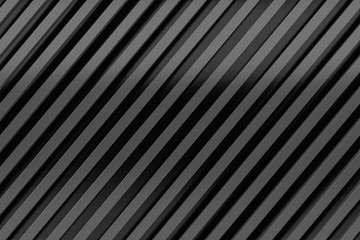 black siding oblique line layout metal material background 3d re