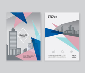 Quartz Triangle shape annual report Brochure Leaflet Flyer desig