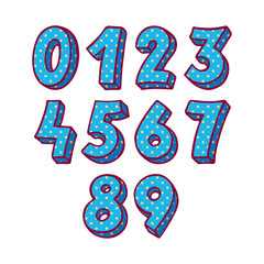 blue vector numbers