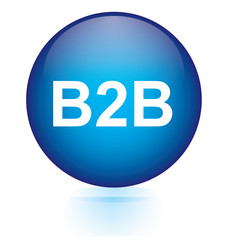 B2B blue circular button