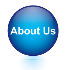 About us blue circular button