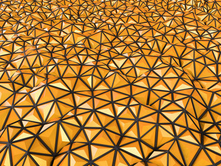 Abstract 3d rendering of orange surface Background with futurist