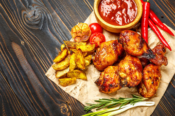 roasted chicken legs with herbs