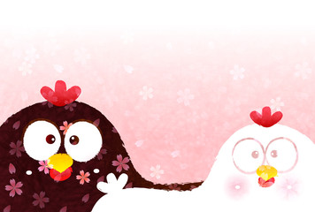 酉　鶏　年賀状　背景