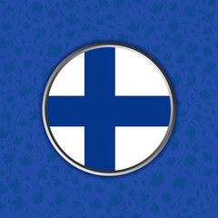 Obraz premium Sign of Finland on a blue background